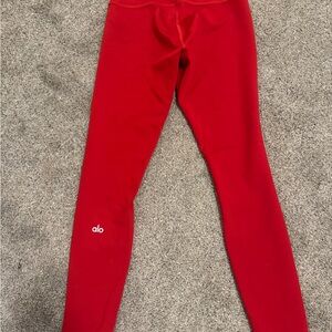 ALO 7/8 airlift Yoga Bold Red Leggings - Like New!